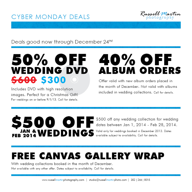 Cyber Monday Deals Weddings