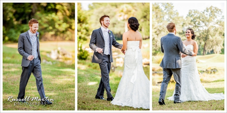 First Look, Haile Plantation Golf and Country Club, Gainesville Wedding Photographer