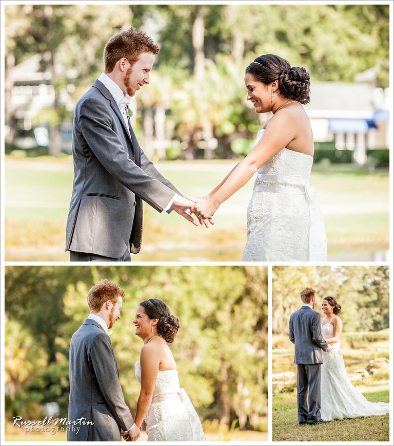 First Look, Haile Plantation Golf and Country Club, Gainesville Wedding Photographer