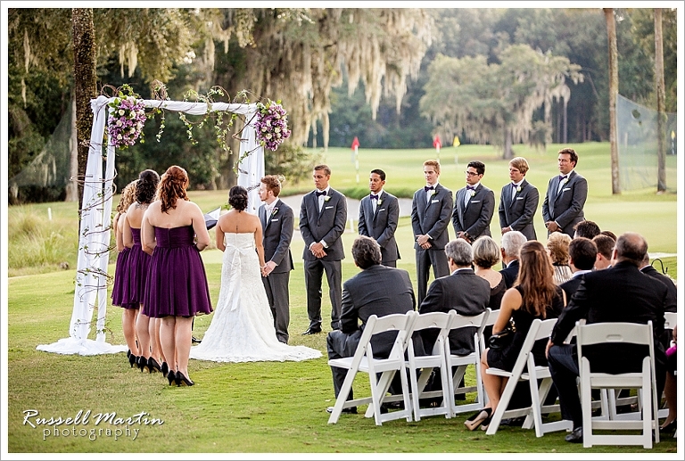 Outdoor Wedding ceremony, Haile Plantation Golf and Country Club, Gainesville Wedding Photographer