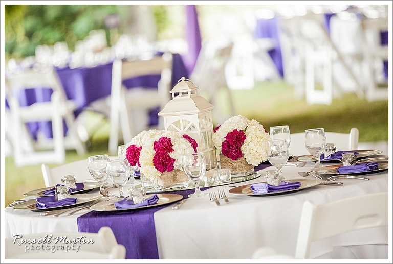 Purple, reception decor, Reception, Haile Plantation Golf and Country Club, Gainesville Wedding Photographer