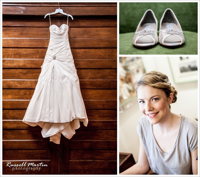 Dress and Shoes, wedding Flats, Thomas Center Wedding