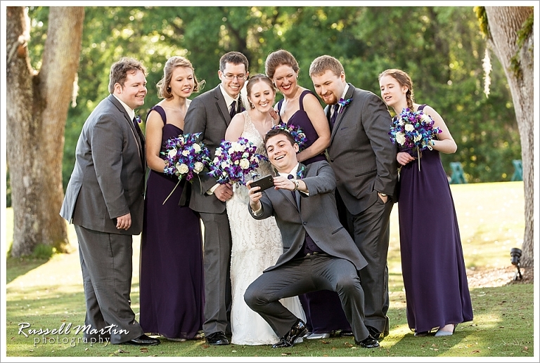 Haile Plantation, Queen of Peace, Wedding, bridal party selfie