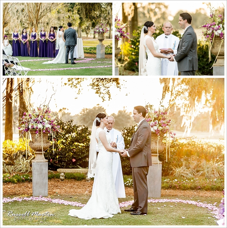 Golden Ocala Wedding, Outdoor Ceremony