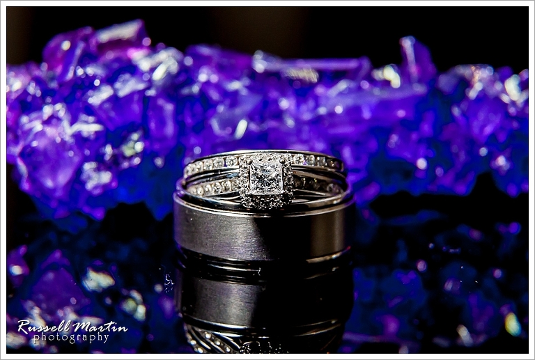 Wedding rings with candy